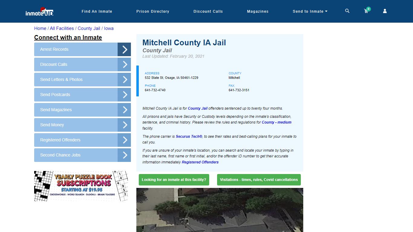Mitchell County IA Jail - Inmate Locator - Osage, IA